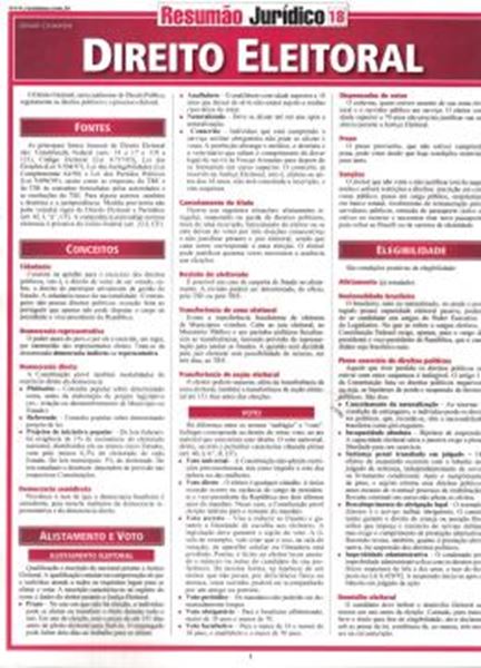 Picture of RESUMAO - DIREITO ELEITORAL