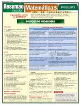 Imagem de RESUMAO - MATEMATICA 5 - PROBLEMAS