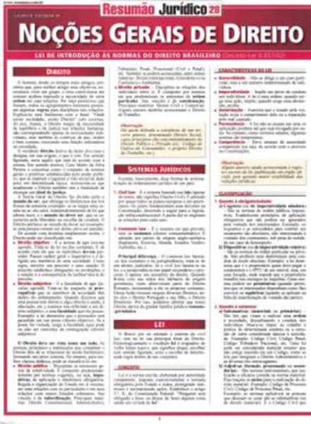 Picture of RESUMAO - NOCOES GERAIS DE DIREITO