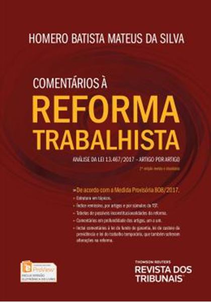 Picture of COMENTARIOS A REFORMA TRABALHISTA - 2ª ED