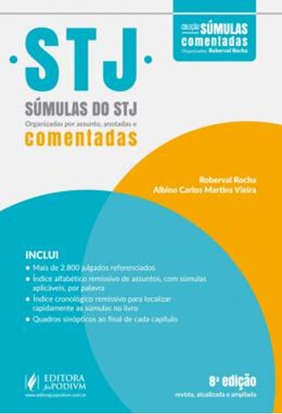 Picture of SUMULAS DO STJ - ORGANIZADAS POR ASSUNTO, ANOTADAS E COMENTADAS - 8ª ED