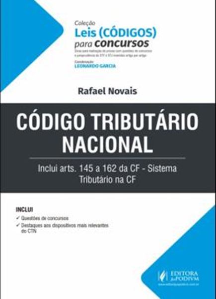 Picture of CODIGO TRIBUTARIO NACIONAL - INCLUI ARTS. 145 A 162 DA CF - SISTEMA TRIBUTARIO NA CF