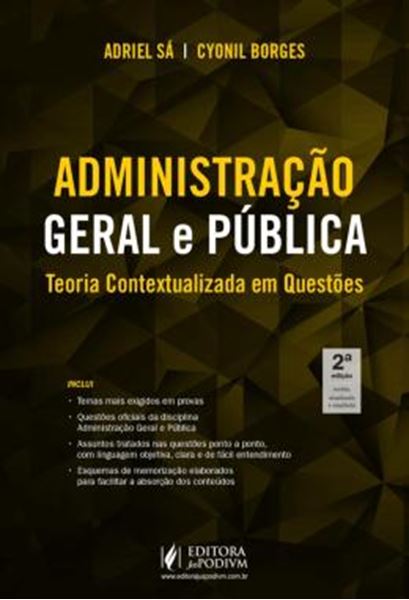Picture of ADMINISTRACAO GERAL E PUBLICA - TEORIA CONTEXTUALIZADA EM QUESTOES - 2ª ED