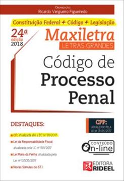 Imagem de CODIGO DE PROCESSO PENAL – MAXILETRA – CONSTITUICAO FEDERAL + CODIGO + LEGISLACAO - VOLUME  - 