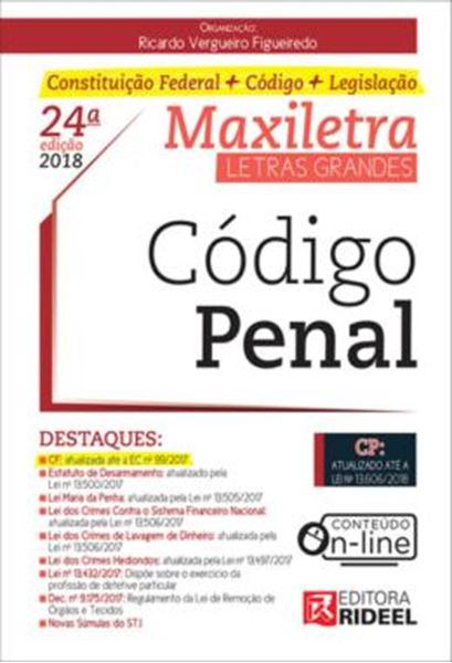 Picture of CODIGO PENAL – MAXILETRA – CONSTITUICAO FEDERAL + CODIGO + LEGISLACAO - VOLUME  - 