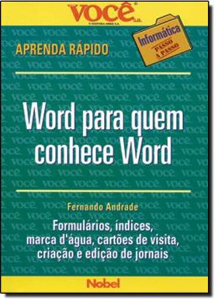 Picture of WORD PARA QUEM CONHECE WORD   VOCE S.A. INFORMATICA