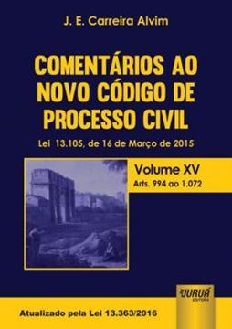 Imagem de COMENTARIOS AO NOVO CODIGO DE PROCESSO CIVIL - LEI 13.105, DE 16 DE MARCO DE 2015