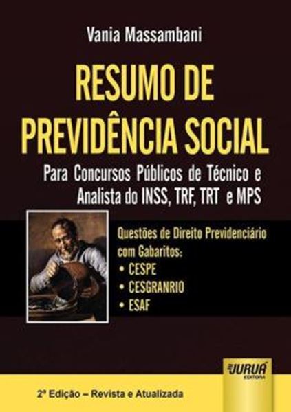 Picture of RESUMO DE PREVIDENCIA SOCIAL - PARA CONCURSOS PUBLICOS DE TECNICO E ANALISTA DO INSS, TRF, TRT E MPS