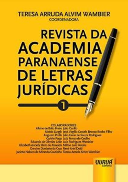 Picture of REVISTA DA ACADEMIA PARANAENSE DE LETRAS JURIDICAS - N? 1