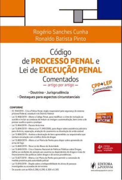 Picture of CODIGO DE PROCESSO PENAL E LEI DE EXECUCAO PENAL COMENTADOS