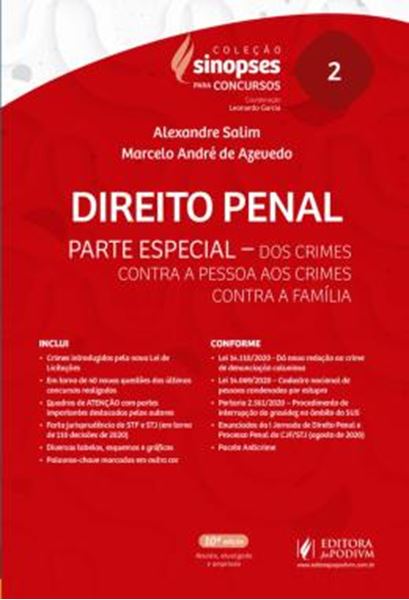Picture of SINOPSES PARA CONCURSOS - DIREITO PENAL PARTE ESPECIAL - VOLUME 2