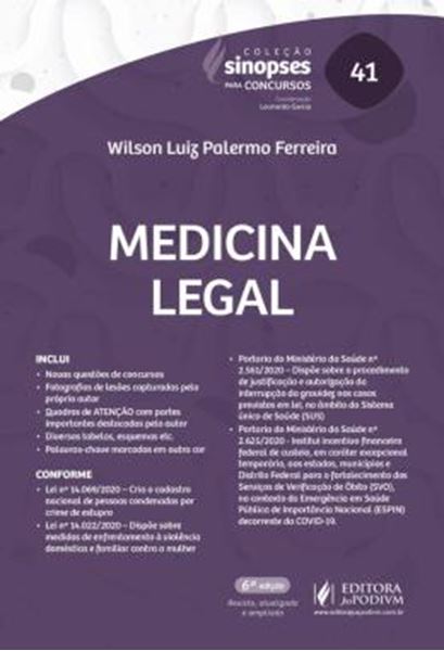 Picture of SINOPSES PARA CONCURSOS - MEDICINA LEGAL - VOLUME 41