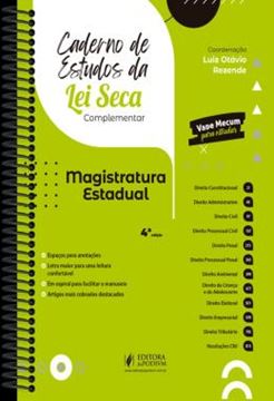 Imagem de CADERNO DE ESTUDOS DA LEI SECA COMPLEMENTAR - MAGISTRATURA ESTADUAL - 4ª ED