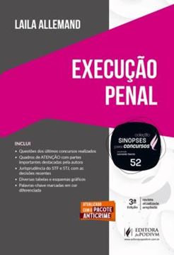 Imagem de SINOPSES PARA CONCURSOS - EXECUCAO PENAL - VOLUME 52