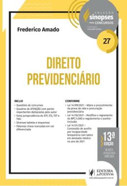 Picture of SINOPSES PARA CONCURSOS - DIREITO PREVIDENCIARIO - VOLUME 27