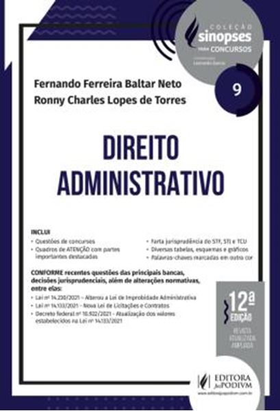 Picture of SINOPSES PARA CONCURSOS - DIREITO ADMINISTRATIVO - 12ª ED