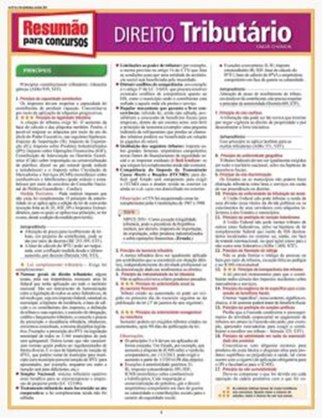 Picture of RESUMAO PARA CONCURSOS - DIREITO TRIBUTARIO