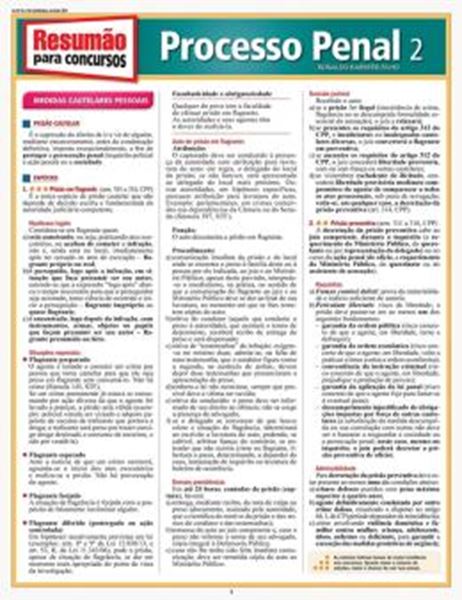 Picture of RESUMAO PARA CONCURSOS - PROCESSO PENAL 2
