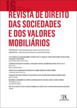 Imagem de REVISTA DE DIREITO DAS SOCIEDADES E DOS VALORES MOBILIARIOS - 16ª ED