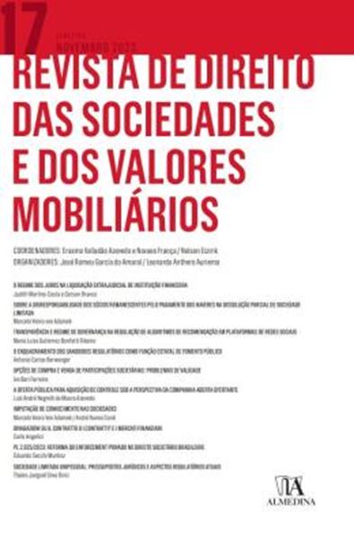 Picture of REVISTA DE DIREITO DAS SOCIEDADES E DOS VALORES MOBILIARIOS - ED 17 - NOVEMBRO DE 2023