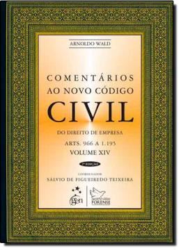 Imagem de COMENTARIOS AO NOVO CODIGO CIVIL - DO DIREITO DE EMPRESA ARTS. 966 A 1195 - VOL. XIV - 2ª ED 2010