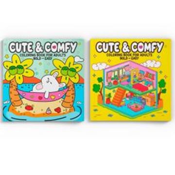 Imagem de COLECAO CUTE & COMFY COLORING BOOK FOR ADULTS - KIT COM 2 LIVROS DE COLORIR