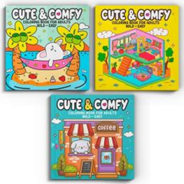 Picture of COLECAO CUTE & COMFY COLORING BOOK FOR ADULTS ESPECIAL - KIT COM 3 LIVROS DE COLORIR