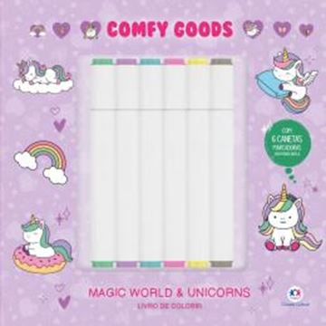 Imagem de COLECAO COMFY GOODS - MAGIC WORLD & UNICORNS - LIVRO DE COLORIR