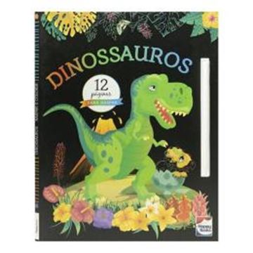 Imagem de COLECAO RASPAR E COLORIR - DINOSSAUROS - 12 PAGINAS PARA RASPAR