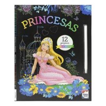 Imagem de COLECAO RASPAR E COLORIR - PRINCESAS - 12 PAGINAS PARA RASPAR