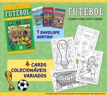 Imagem de FUTEBOL - COMFY AND COZY 4 CARDS PARA COLORIR E COLECIONAR