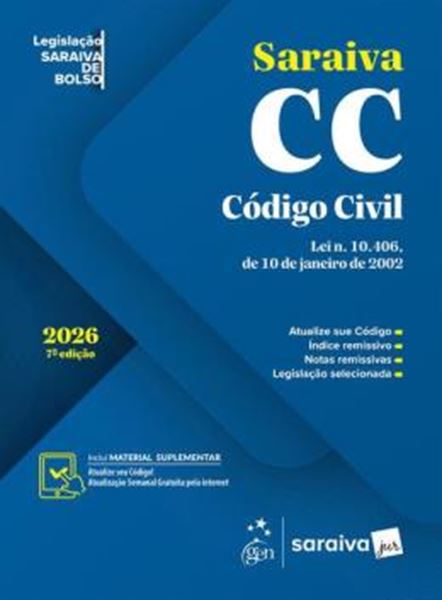 Picture of CODIGO CIVIL - LEGISLACAO SARAIVA DE BOLSO - 7ª EDICAO 2026