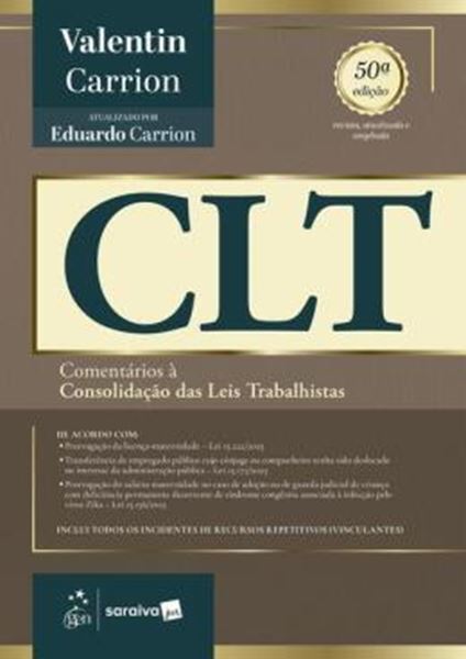 Picture of CLT - COMENTARIOS A CONSOLIDACAO DAS LEIS TRABALHISTAS - 50ª ED 2026